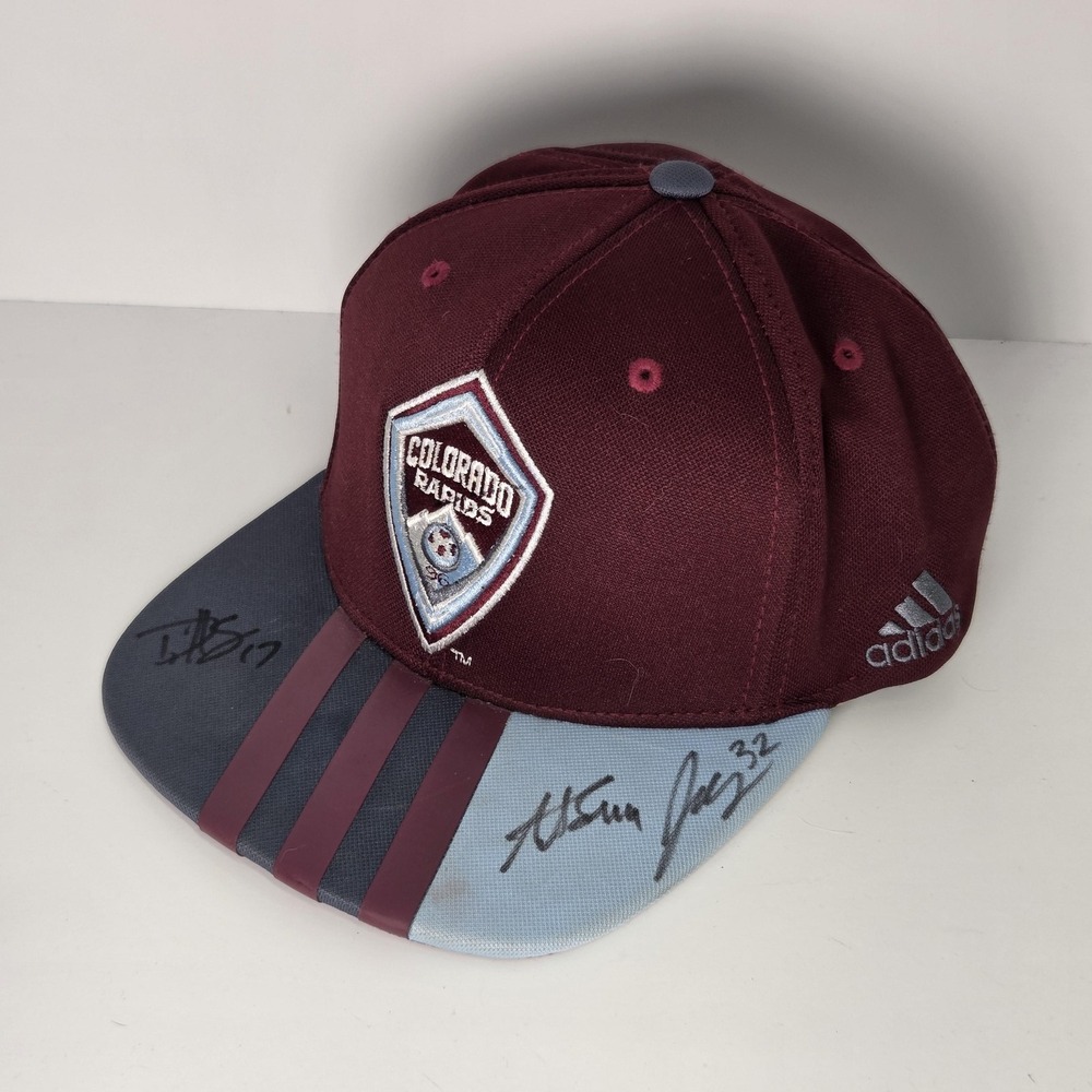 Colorado Rapids Hat MLS Cap Mens‎ One Size Autographed Brim Adidas Snap Back